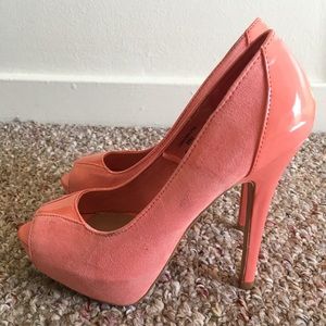 Beeshka Coral Heels 36